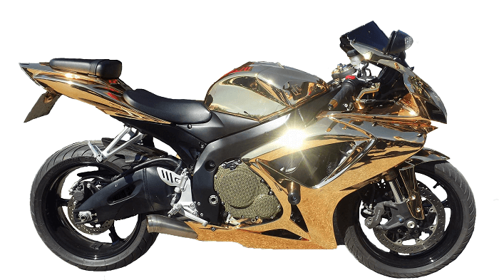 paauksuotas motociklas paauksuotas motociklas