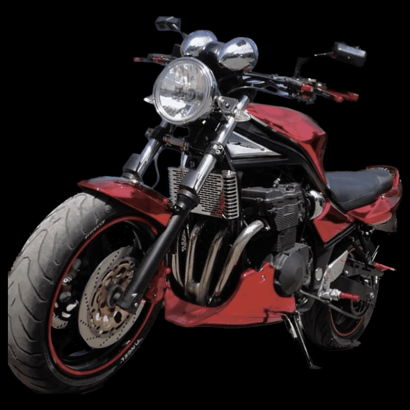 raudonas motociklas
